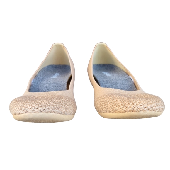 Allbirds Size 6 Tree Breezers Lux Beige Knit Ballet Flats - Picture 2 of 14